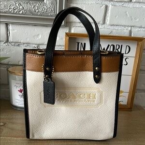 Coach Black and Brown Leather Tote